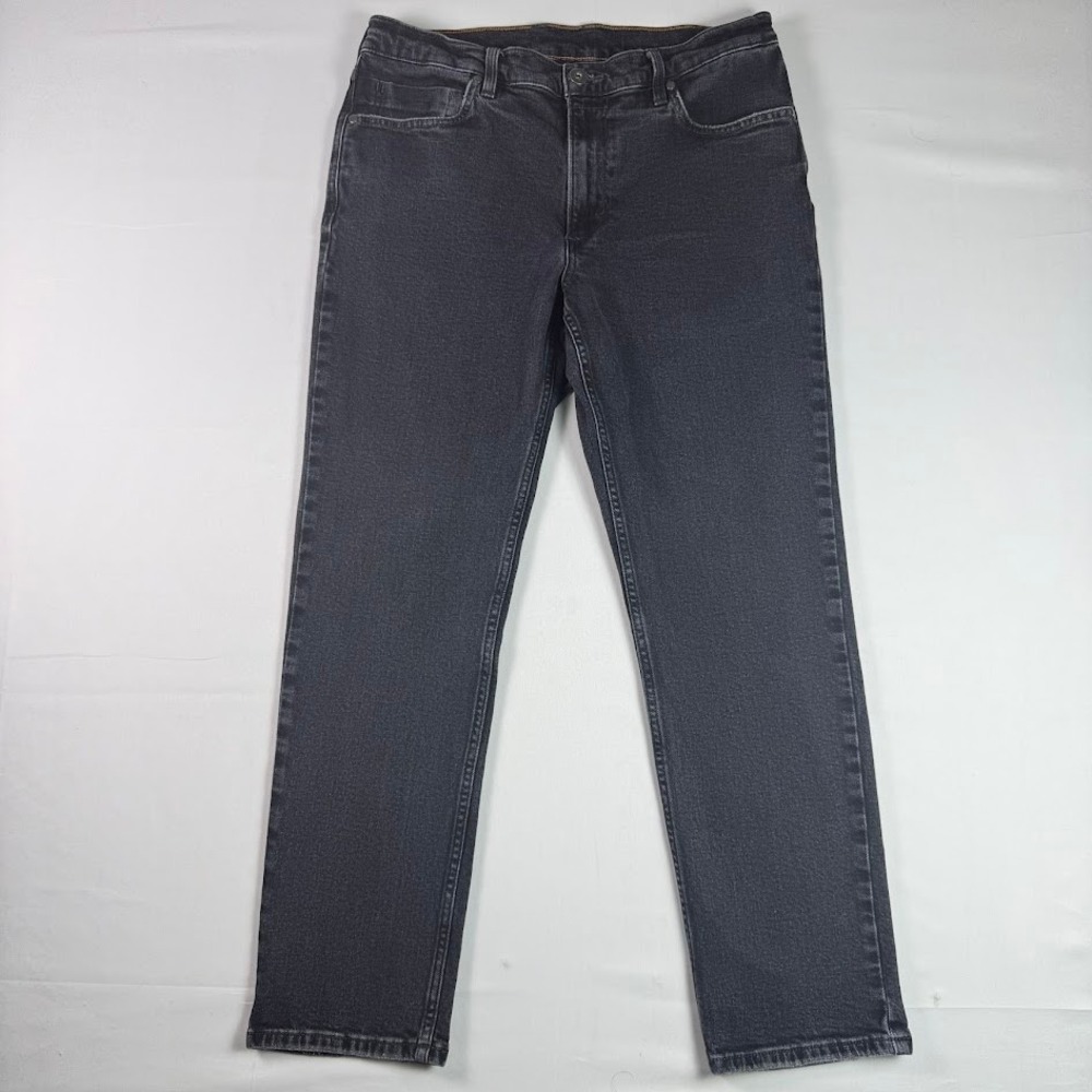 LL Bean Mens Vintage 1912 Slim Straight Jeans 34x29 Faded Black 523189